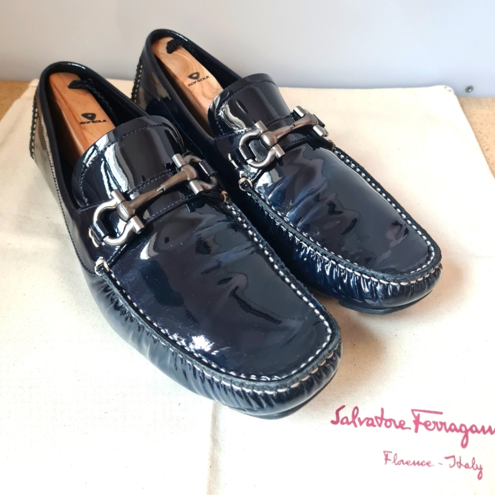 Salvatore FERRAGAMO Parigi cobalt blue loafers